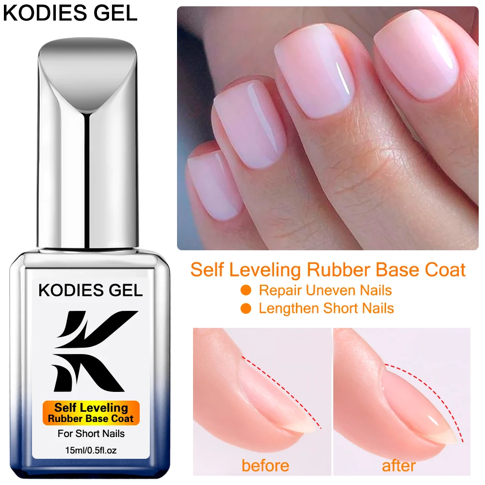 KODIES GEL Self Leveling Rubber Base Gel Polish Milky White Pink Clear UV Semi Permanent Cured Gel Nail Adhesive French Manicure
KODIES GEL Self Leveling Rubber Base Gel Polish Milky White Pink Clear UV Semi Permanent Cured Gel Nail Adhesive French Manicure