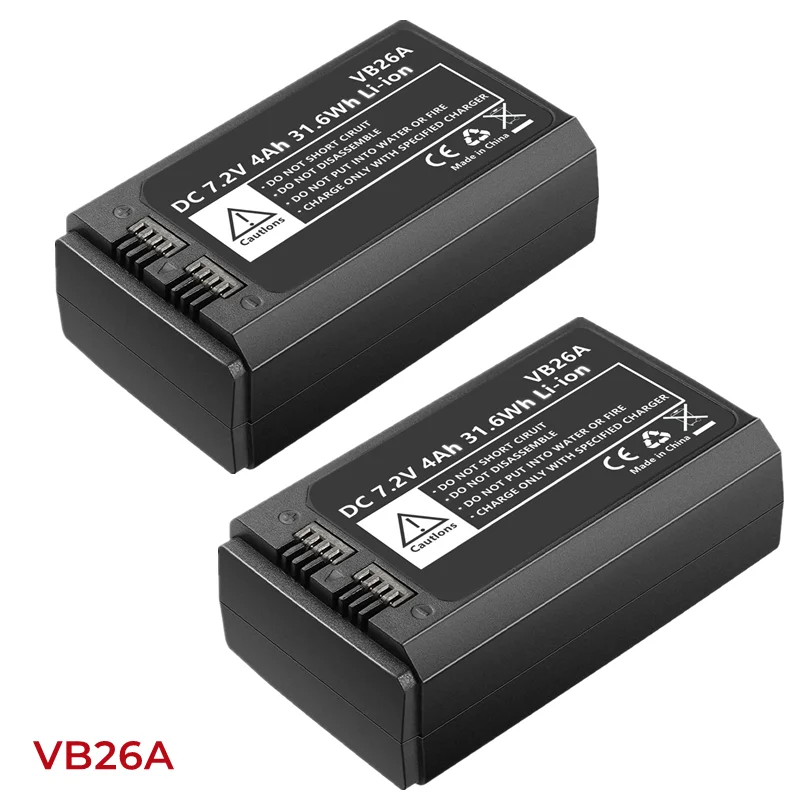 

7.2V/4000mAh VB26A Li-Ion Polymer Rechargeable Batteries for GodoxV1S V1C V1N V1F V1O VB26A V860IIIRound Head Flash Speedlite