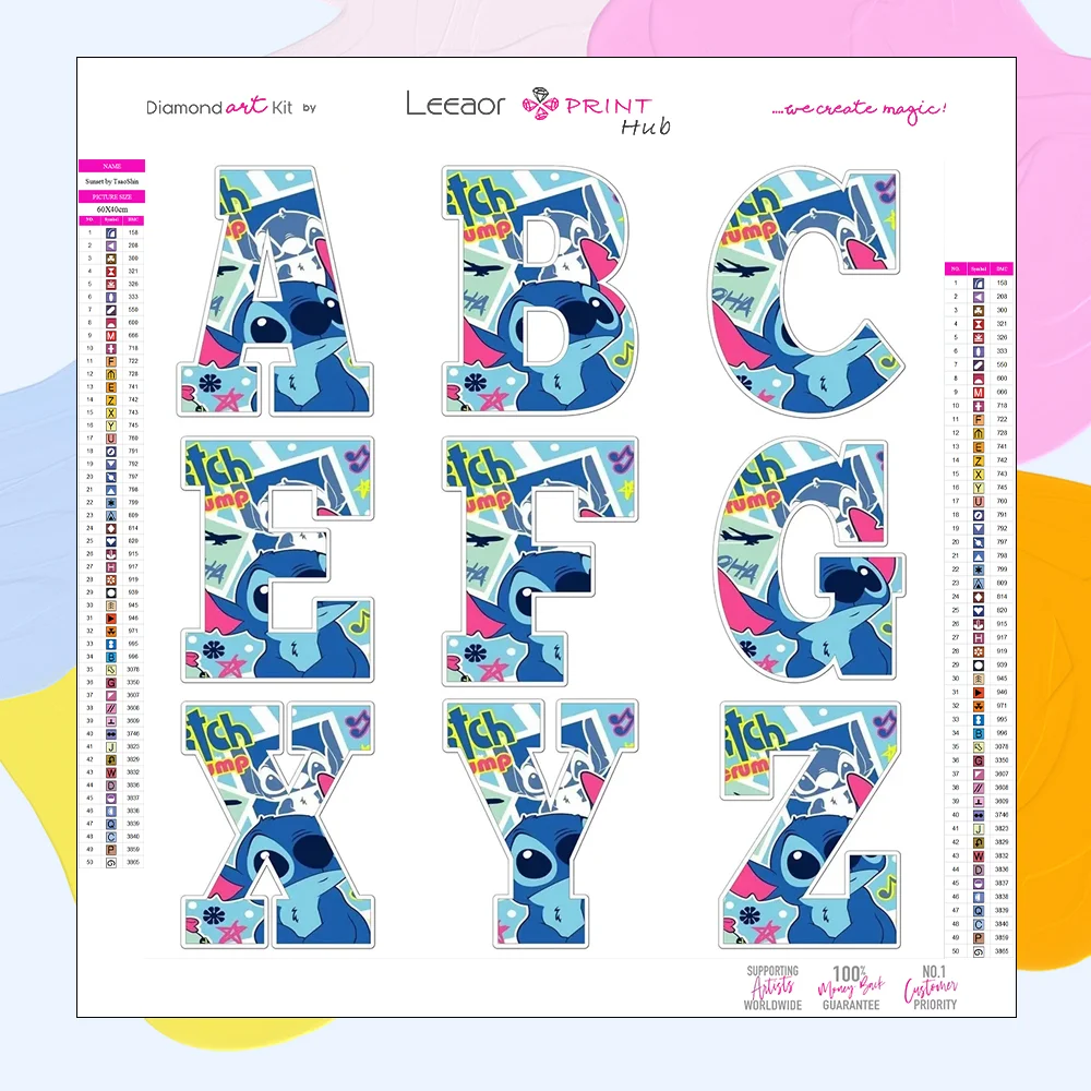 Disney Lilo And Stitch Diamond Painting Cartoon Letters Full Diamond Mosaic Embroidery Cross Stitch Kits Children's Room Decor
Disney Lilo And Stitch Diamond Painting Cartoon Letters Full Diamond Mosaic Embroidery Cross Stitch Kits Children's Room Decor