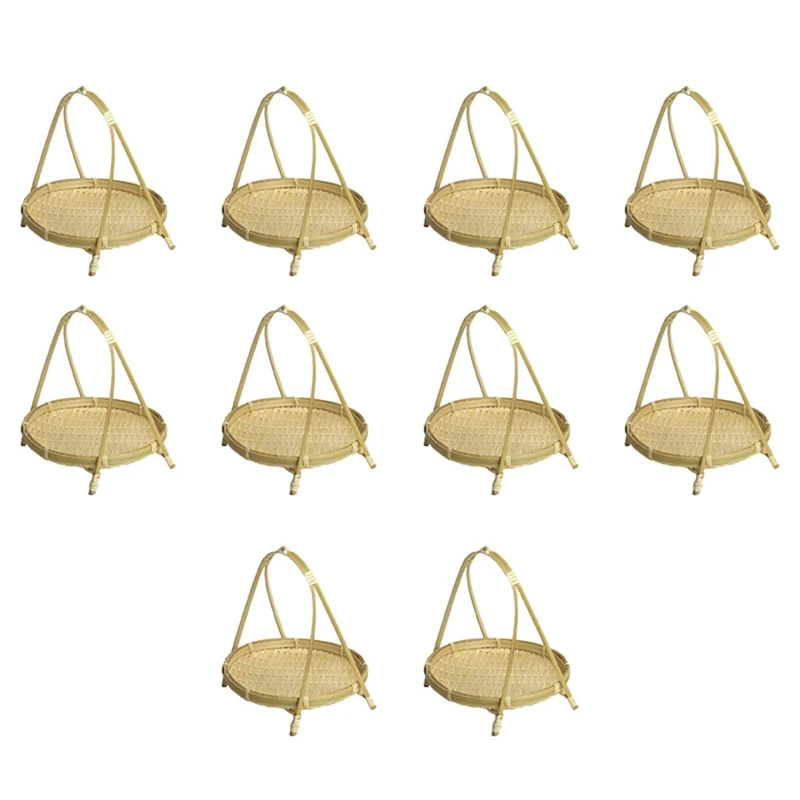 10X Bamboo Weaving Straw Baskets Tier Rack Wicker Fruit Bread Food Storage Decorate Round Plate Stand Single Layer
10X Bamboo Weaving Straw Baskets Tier Rack Wicker Fruit Bread Food Storage Decorate Round Plate Stand Single Layer