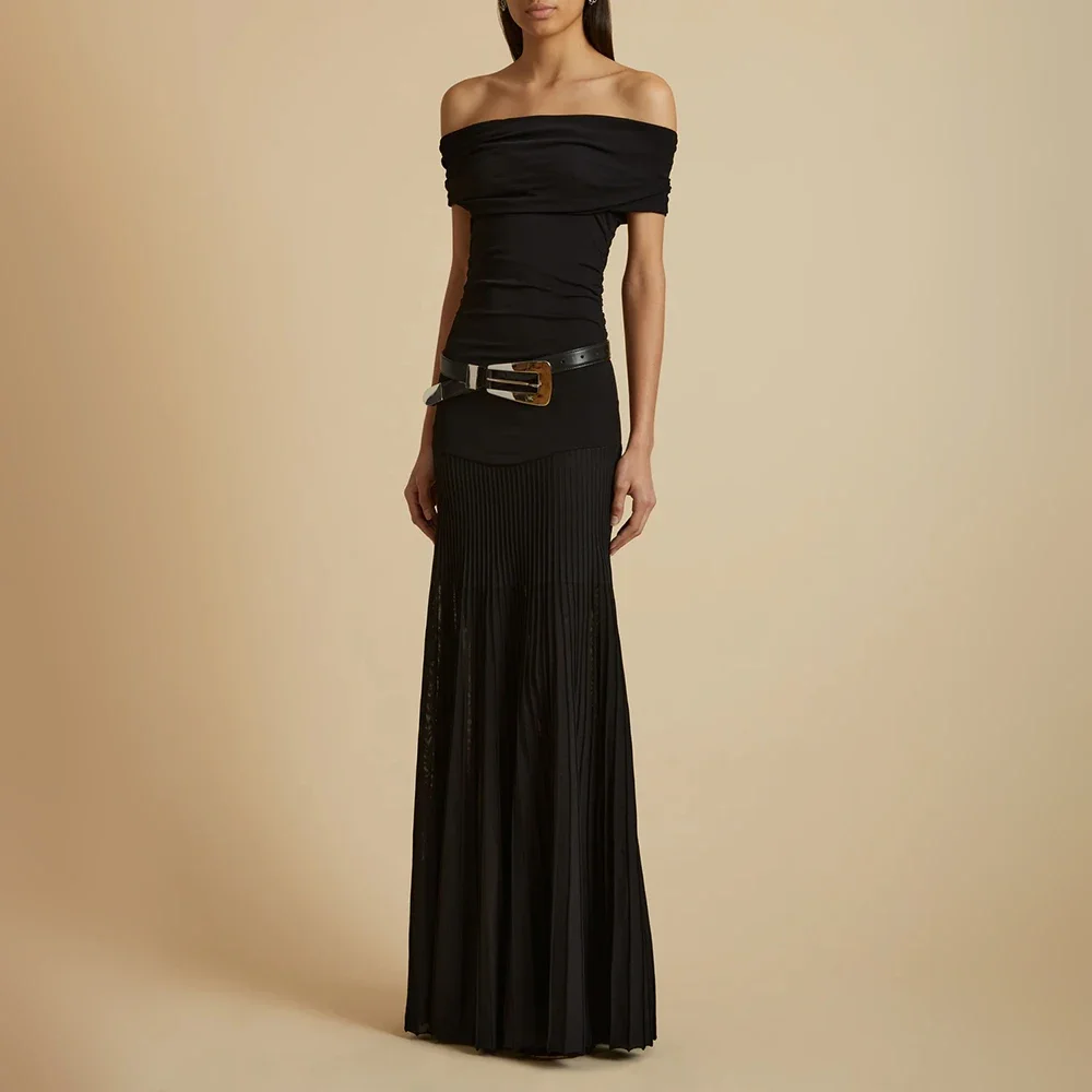 Черные шифоновые платья для выпускного вечера без рукавов с прямым вырезом, без бретелек, платья для торжественных случаев до пола для выпускного вечера, бесплатная доставка 
Черные шифоновые платья для выпускного вечера без рукавов с прямым вырезом, без бретелек, платья для торжественных случаев до пола для выпускного вечера, бесплатная доставка