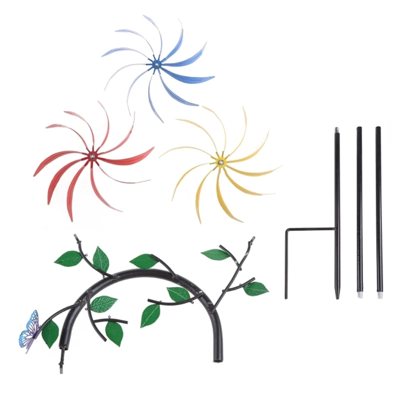 Large Sculpture Stake Wind Spinner with Spinning Flower Butterflies 18x7x49'' Dropship
Large Sculpture Stake Wind Spinner with Spinning Flower Butterflies 18x7x49'' Dropship