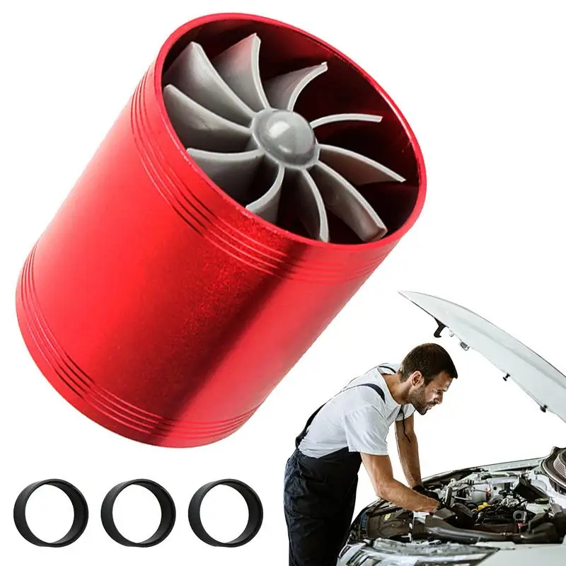 

Car Air Intake Turbine 2.5 Inches Turbocharger Enhanced Performance Double-sided Cold Air Intake Hose Fan With 3 Rubber Rings