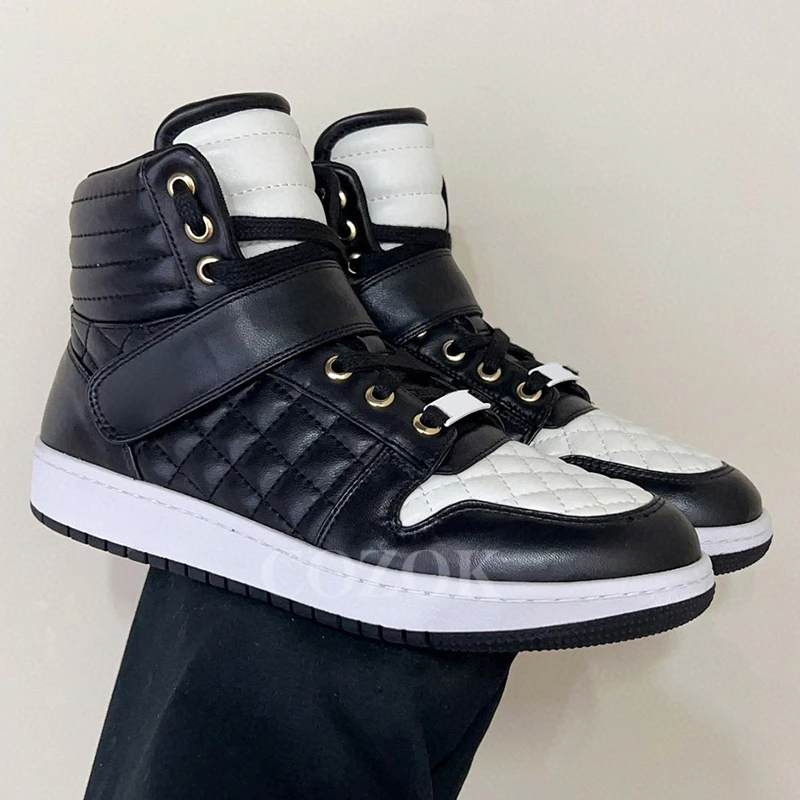 Ladies High Top Casual Shoes Winter New Sewing Geometric Design Thick Bottom Loafers Genuine Leather Upper Female Leisure Shoes
Ladies High Top Casual Shoes Winter New Sewing Geometric Design Thick Bottom Loafers Genuine Leather Upper Female Leisure Shoes