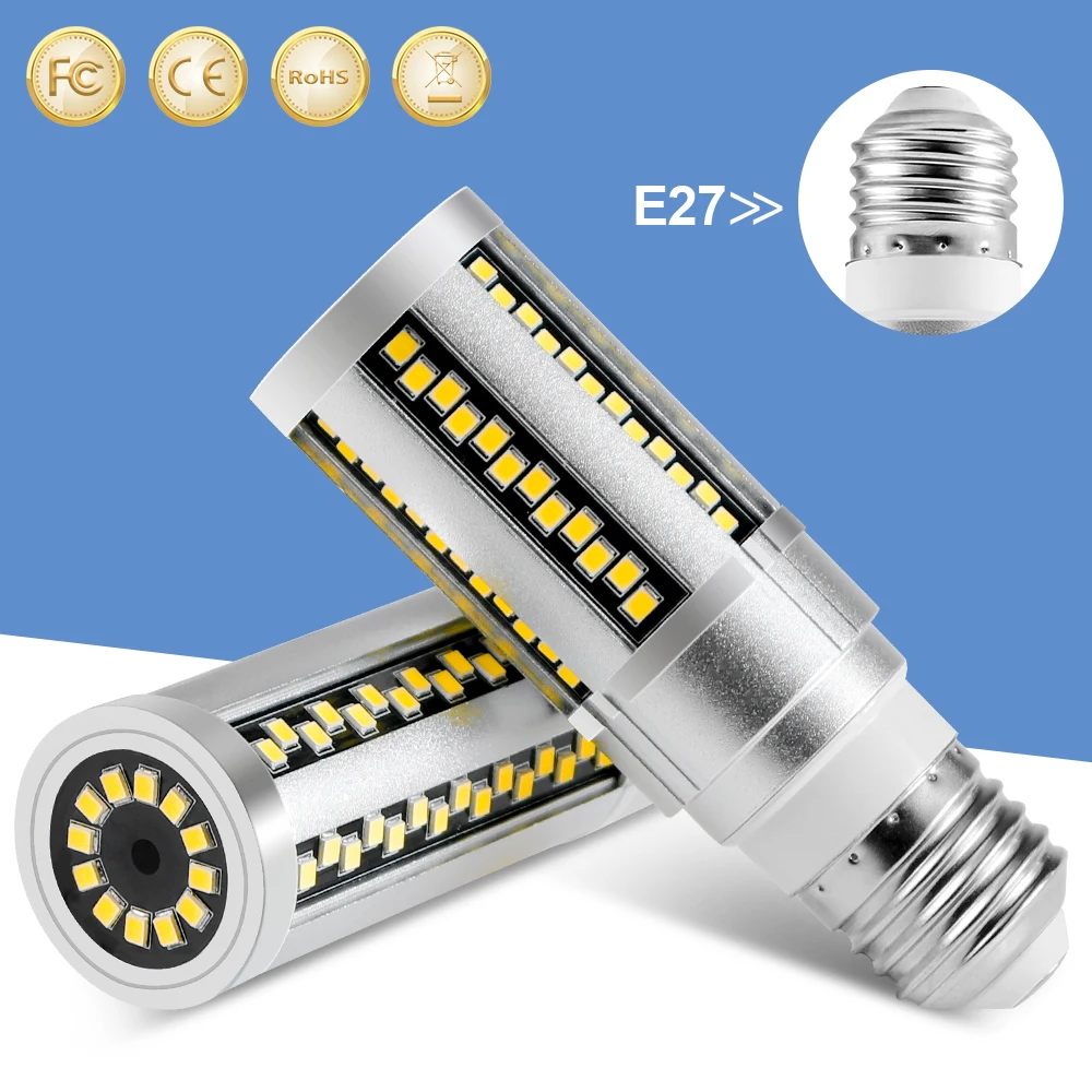 

LED Bulb E27 Corn Lamp 220V Light 15W 20W Warm White Lampada 110V Bombillas For Home Living Room LED Chandeliers 240V Ampoule