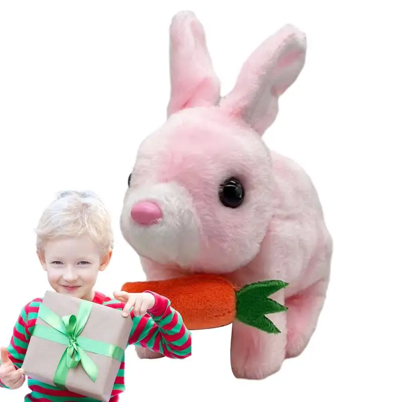 Hopping Bunny Toy Cute Carrot 6.7in Interactive Easter Bunny Plush Toy Electric With Sound Fun Wiggle Ears Rabbit Doll Battery
Hopping Bunny Toy Cute Carrot 6.7in Interactive Easter Bunny Plush Toy Electric With Sound Fun Wiggle Ears Rabbit Doll Battery