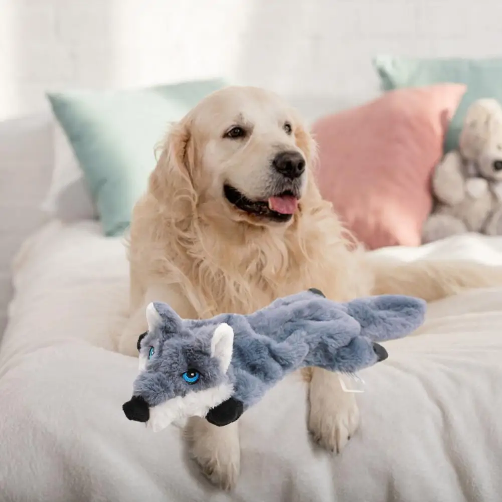 Boredom Reduction Pet Toy Plush Wolf Shape Pet Chew Toy with Sound Generator for Anxiety Relief Training Squeaky Dog for Anxiety
Boredom Reduction Pet Toy Plush Wolf Shape Pet Chew Toy with Sound Generator for Anxiety Relief Training Squeaky Dog for Anxiety