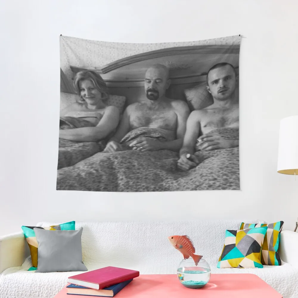 

Breaking bad: Walter in bed with jesse and skyler Tapestry Home Decor Accessories Wallpapers Home Decor Tapestry