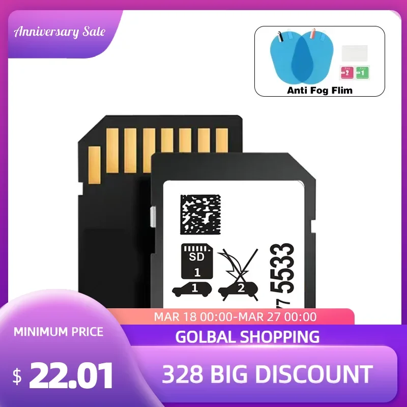 

8GB Memory SD Card for GM 8677-5533 Car GPS Navigation for Cadillac Chevrolet GMC Vehicle USA CAN MX Maps Navi Card Accessories