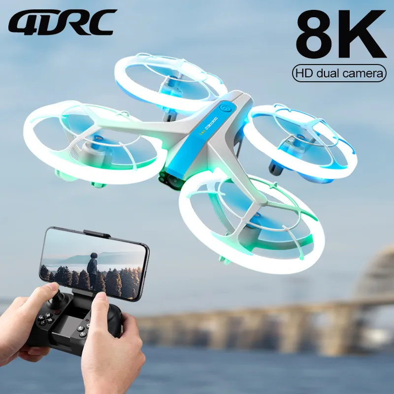 

4DRC NEW V33 8K Mini Drone 4K profession HD Wide Angle Camera 360° protection WiFi FPV Drones Height Keep RC Quadcopter Gift Toy