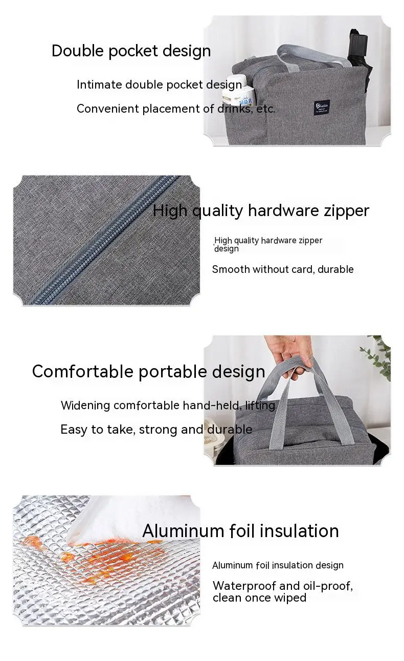 Thermal Bag Double Pocket Lunch Bag Large Capacity Students Meals Thick Aluminium Foil Portable Insulated Box 8 Mallzona Sc6dc285a168f41148af41b7f526059c72 Thermal Bag Double Pocket Lunch Bag Large Capacity Students Meals Thick Aluminium Foil Portable Insulated Box Mallzona