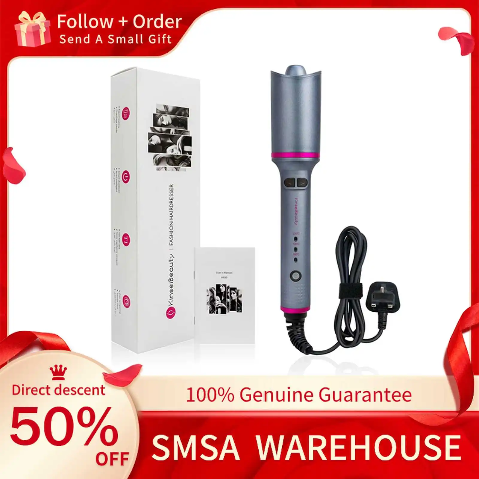 KinseiBeauty Automatic Hair Curler ION- Hair Waver Tourmaline Ceramic Air Spin Dresser Styler Professional Hair Roller Machine
KinseiBeauty Automatic Hair Curler ION- Hair Waver Tourmaline Ceramic Air Spin Dresser Styler Professional Hair Roller Machine