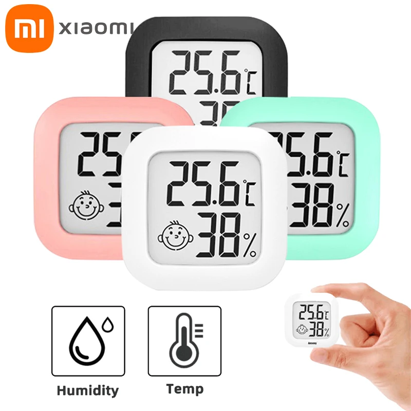 

Xiaomi Thermometer Home Smiley Mini LCD Digital Hygrometer Indoor Room Temperature Humidity Meter Sensor Gauge Weather Station