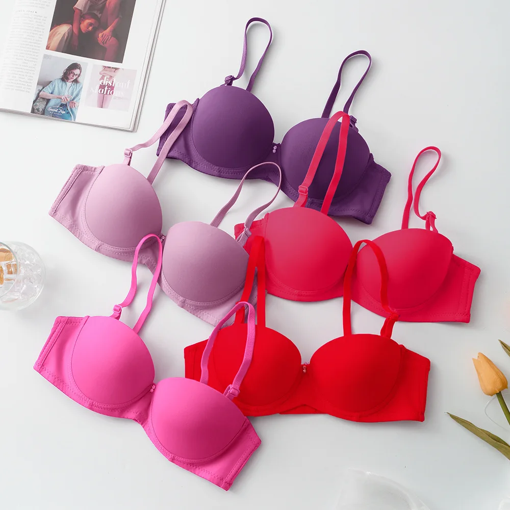 

Strapless Half Cup Underwire Bra Women Sexy Breathable Bralette Push Up Brassiere Fashion Colourful Gathered Invisible Lingerie