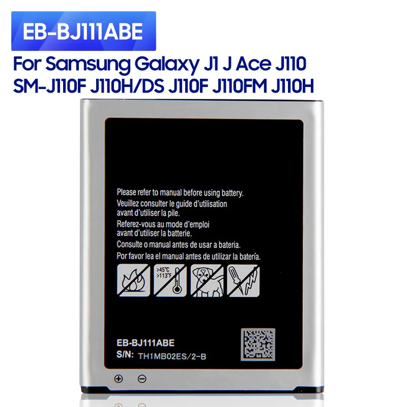 

NEW Replacement Battery EB-BJ111ABE For Samsung Galaxy J1 4G version J Ace J110 SM-J110F J110H J110F J110FM 1800mAh