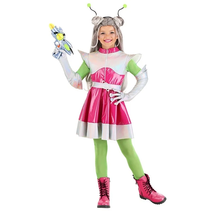 Kids Girls Alien Extraterrestrial Life Cosplay Costume Slim Fit Christmas Halloween Costume for Kid Full Sets Carnival Dress Up
Kids Girls Alien Extraterrestrial Life Cosplay Costume Slim Fit Christmas Halloween Costume for Kid Full Sets Carnival Dress Up