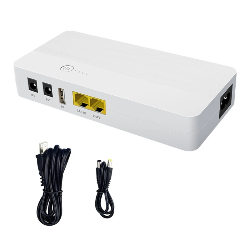 

8000mAh 29.6Wh 60W POE 48V 5V 9V 12V 5.5x2.5mm UPS Power Supply Unit for WiFi