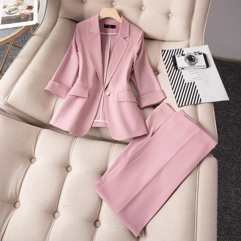 Женский комплект из 2 предметов, элегантный пиджак и брюки в Корейском стиле, профессиональный костюм, весна-лето 2023
Женский комплект из 2 предметов, элегантный пиджак и брюки в Корейском стиле, профессиональный костюм, весна-лето 2023