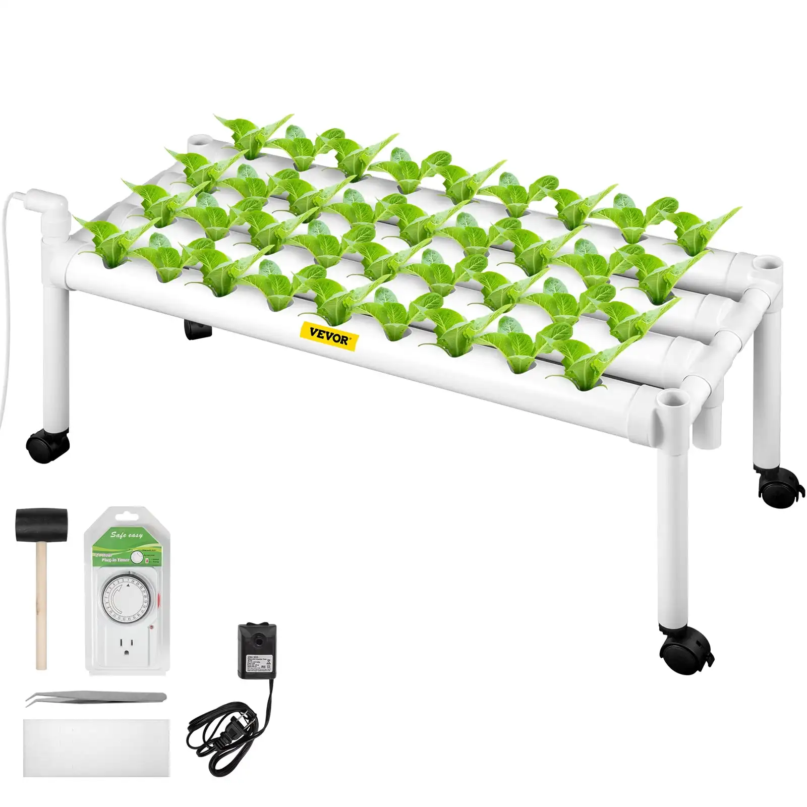 VEVOR Hydroponic Site Grow Kit 1 Layer 36 Plant Sites, 4 PVC Pipes Hydroponic Indoor Plant Growing System,w/ Water Pump & Timer
VEVOR Hydroponic Site Grow Kit 1 Layer 36 Plant Sites, 4 PVC Pipes Hydroponic Indoor Plant Growing System,w/ Water Pump & Timer