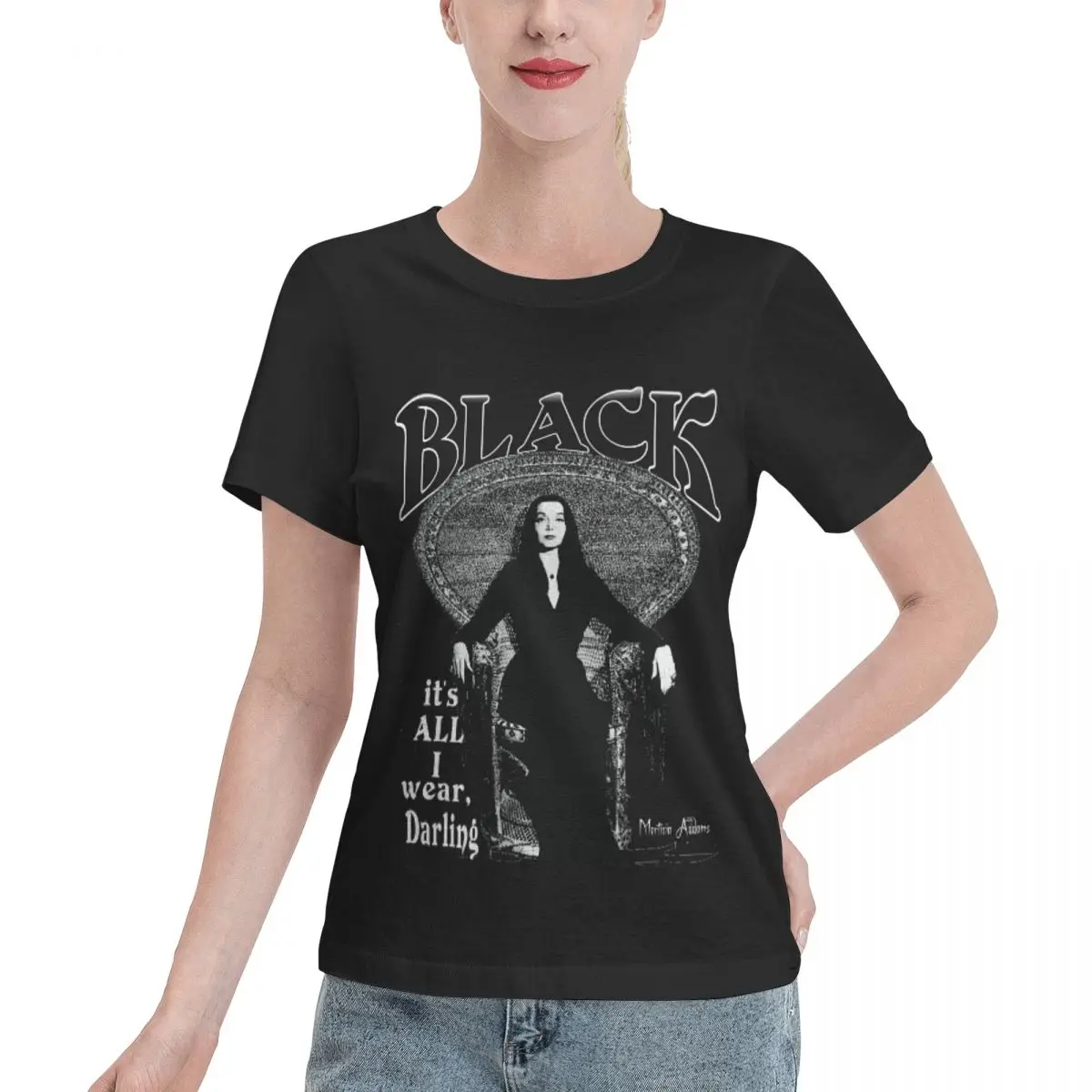 BLACK- It's All I Wear- Morticia Addams Classic T-Shirt black t shirts for women white t shirts for women
BLACK- It's All I Wear- Morticia Addams Classic T-Shirt black t shirts for women white t shirts for women