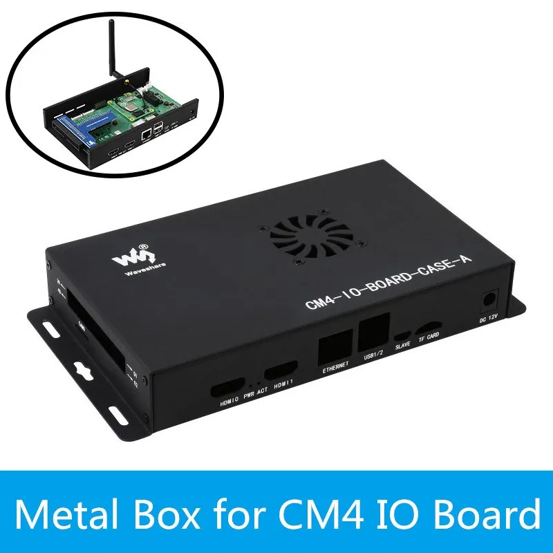 Metal Box A for Raspberry Pi Compute Module 4 IO Board with Cooling Fan Including GPIO Adapter Board for RPi CM4 IO Board
Metal Box A for Raspberry Pi Compute Module 4 IO Board with Cooling Fan Including GPIO Adapter Board for RPi CM4 IO Board