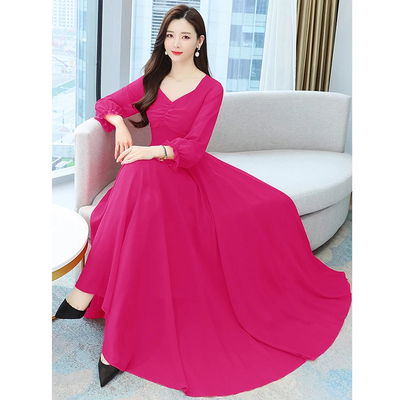 Summer Chiffon Beach Boho Maxi Dress for Women Elegant Bodycon Loose Prom Dresses 2023 V-neck Long Sleeve Party Night Vestidos
Summer Chiffon Beach Boho Maxi Dress for Women Elegant Bodycon Loose Prom Dresses 2023 V-neck Long Sleeve Party Night Vestidos