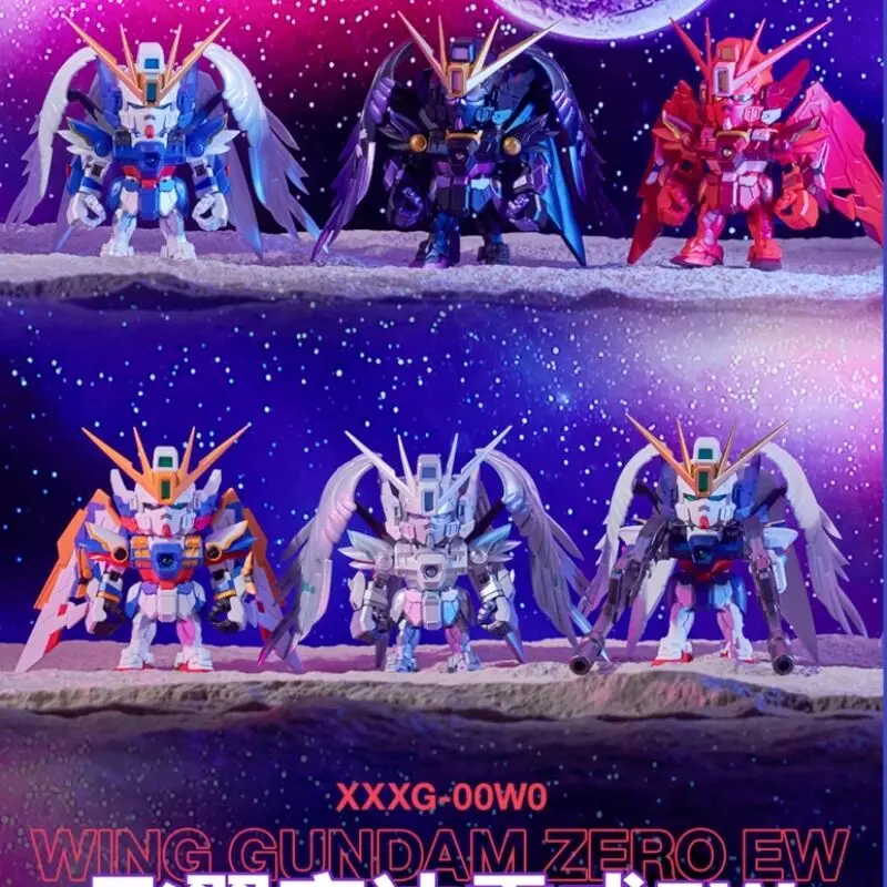 

Bandai Original Wing Gundam Zero Ew Qmsv-mini Series Blind Box Trendy Figure Mystery Box Gratis Model Toy Collection Gift