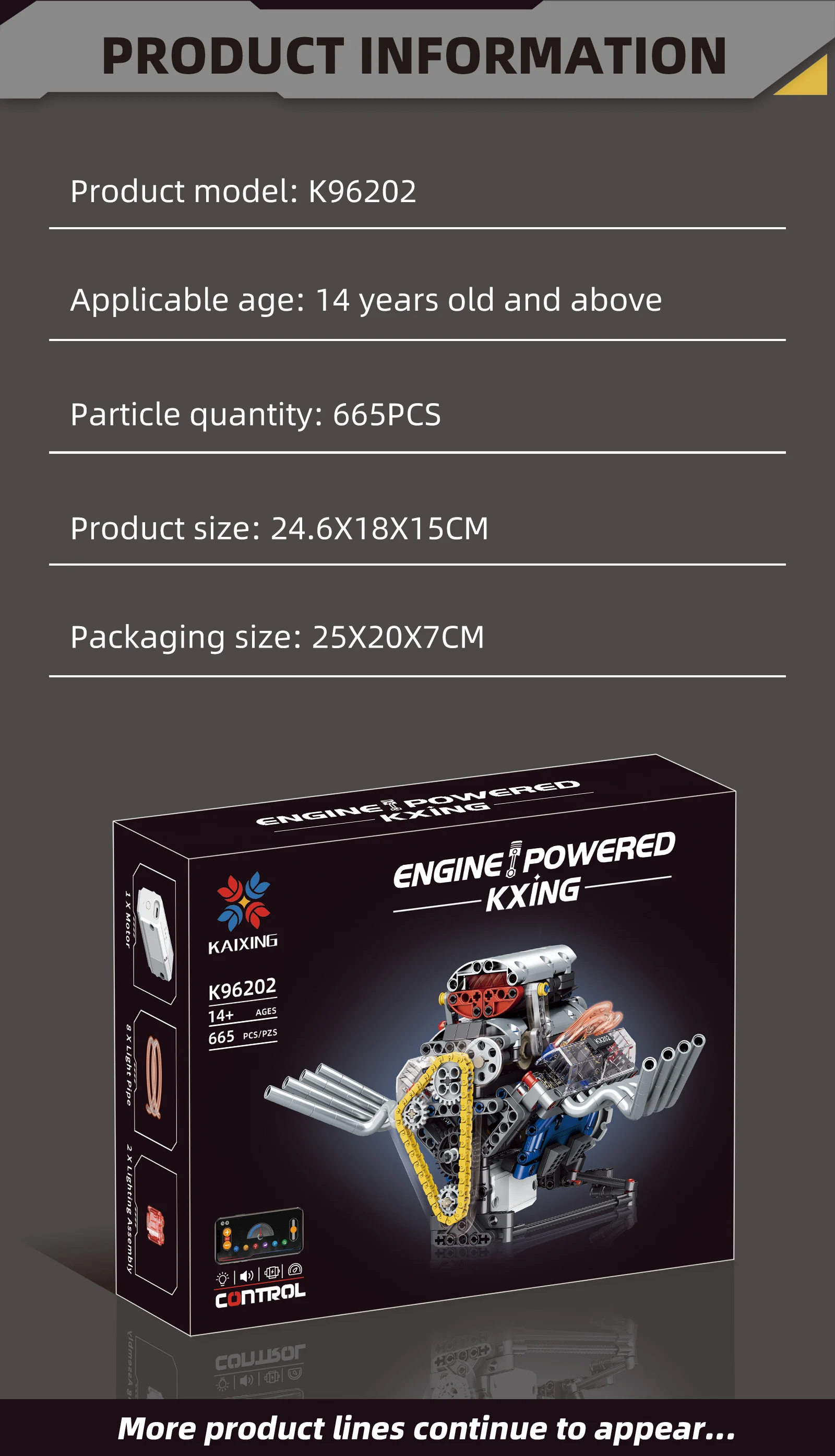 K96202 Racing car V8 engine 665PCS educational building block toy model assembly children and adult educational toys K96202 Racing car V8 engine 665PCS educational building block toy model assembly children and adult educational toys
