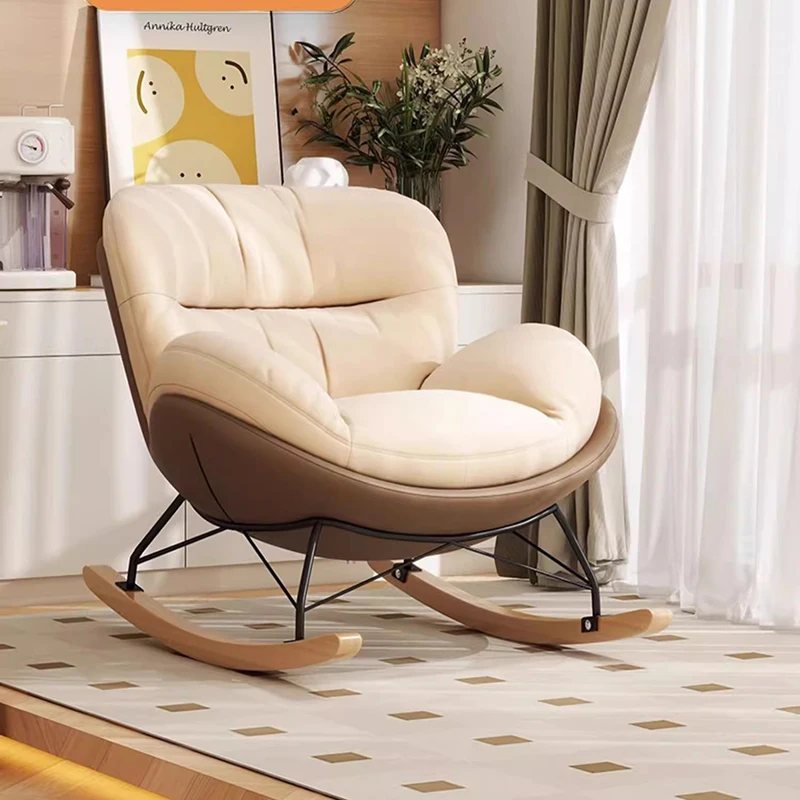 Rocking Lazy Designer Chair Modern Relax Luxury Living Room Designer Chair White Muebles Para El Hogar Minimalist Furniture 
Rocking Lazy Designer Chair Modern Relax Luxury Living Room Designer Chair White Muebles Para El Hogar Minimalist Furniture