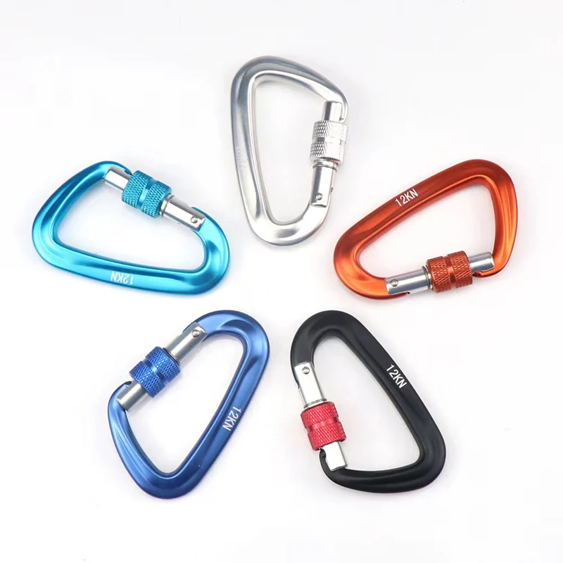 

Heavy Duty Auto Locking Carabiner for Outdoor Camping, Hiking, Hammock, Dog Leash Harness, Keychains ,Gym, Lightweight, 12kN