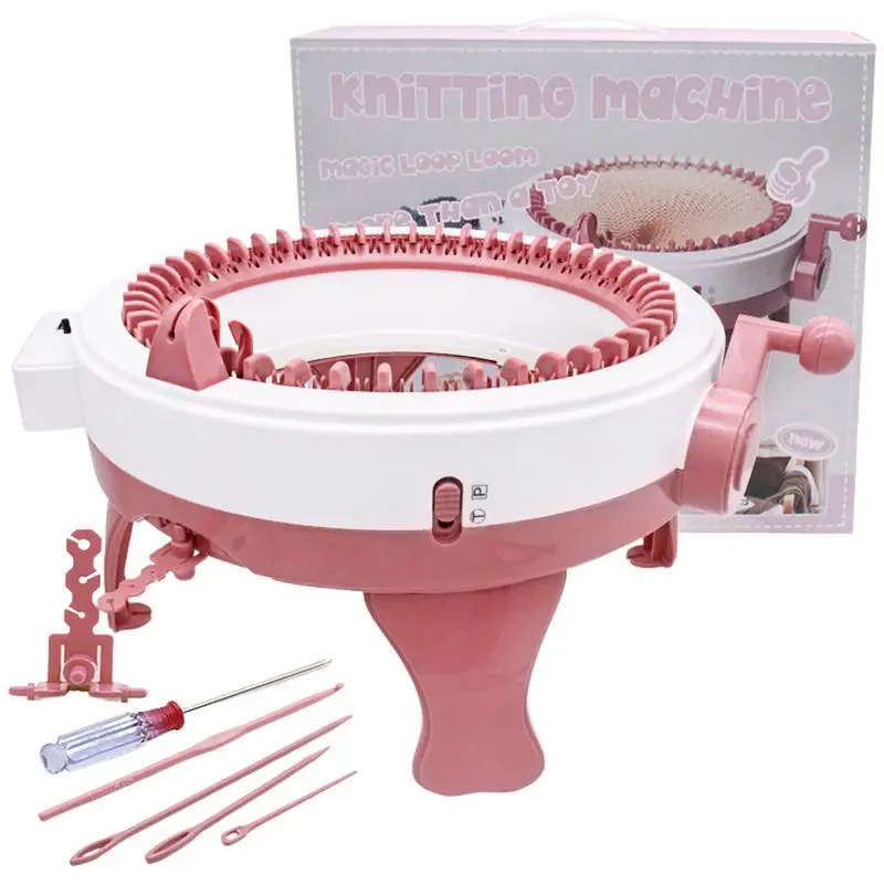 

Knitting Machine 48 Needles Loom Knitting Weaving Machine Multifunctional Weaving Machine for DIY Crafts for Hats Mittens