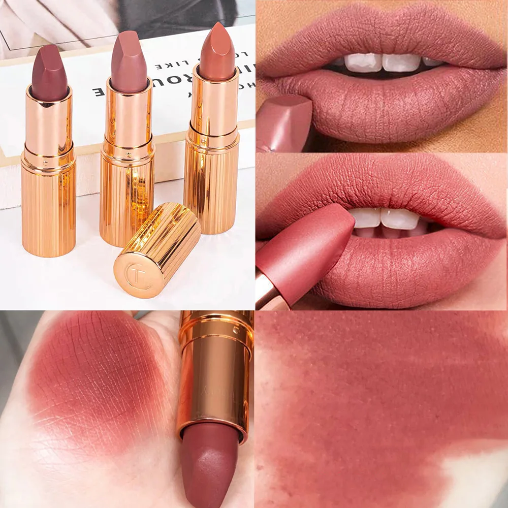 

Natural Moisturizing Lip Gloss Velvet Matte Lipstick Long Lasting No Fading Non-stick Silky Lip Glaze Women Beauty Makeup