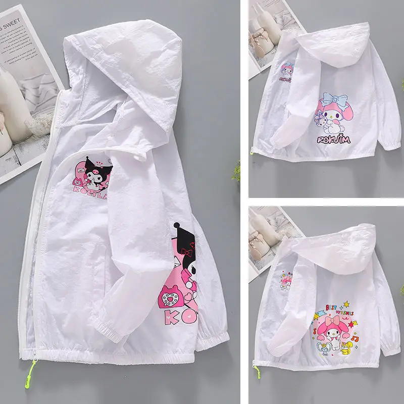 Sweet Kuromi Anime Kawaii Sanrio Sun Protection Coat Clothes Cute Cartoon My Melody Children Loose Jacket Gifts for Kids
Sweet Kuromi Anime Kawaii Sanrio Sun Protection Coat Clothes Cute Cartoon My Melody Children Loose Jacket Gifts for Kids