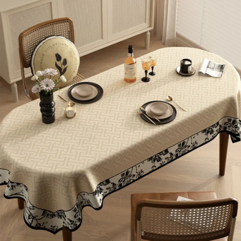 Oval Washable Tablecloth Oil Proof Flower Pattern Edge TableCloth Soft Leather Black Edging Table Cover Decorative Coffee Table
Oval Washable Tablecloth Oil Proof Flower Pattern Edge TableCloth Soft Leather Black Edging Table Cover Decorative Coffee Table