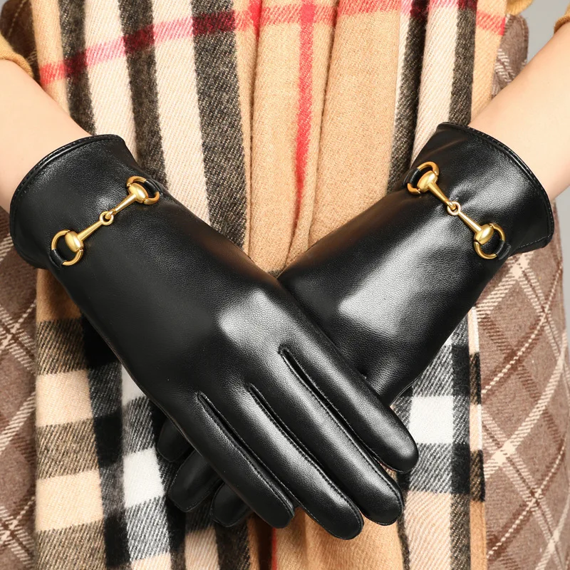 Genuine Sheepskin Leather Gloves For Women Winter Warm Touchscreen Cashmere Lined Dress Outdoors Gloves
Genuine Sheepskin Leather Gloves For Women Winter Warm Touchscreen Cashmere Lined Dress Outdoors Gloves