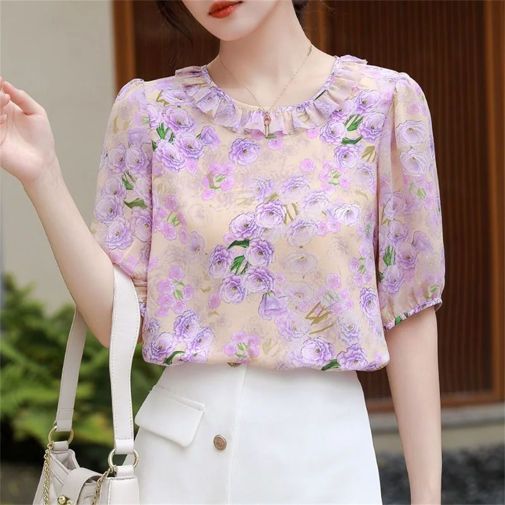 Woman Spring Summer Style Blouses Shirts Lady Casual Short Puff Sleeve O-Neck Blusas Tops G2746
Woman Spring Summer Style Blouses Shirts Lady Casual Short Puff Sleeve O-Neck Blusas Tops G2746