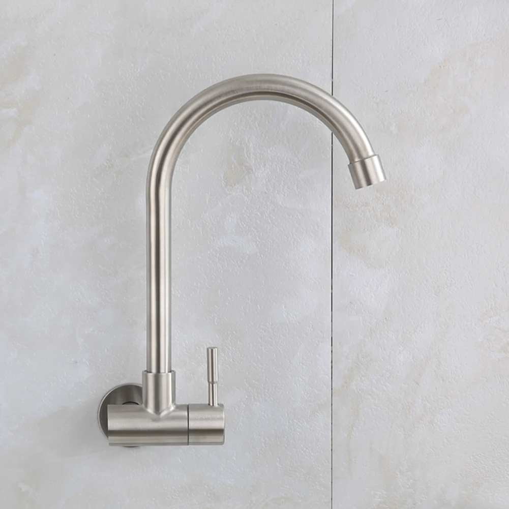 Stainless Steel Wall Kitchen Faucet Single Hole Tap Cold Spout Kitchen Sink Mixer Tap Stream Sprayer Head For Kitchens Bars
Stainless Steel Wall Kitchen Faucet Single Hole Tap Cold Spout Kitchen Sink Mixer Tap Stream Sprayer Head For Kitchens Bars