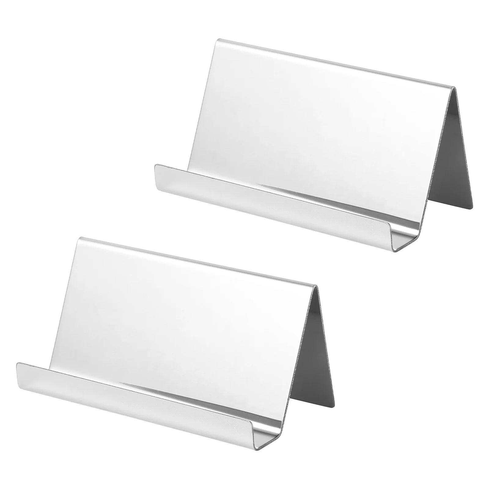 2 Pcs Holder Table Name Card Stand Exhibition Business Cards Stainless Steel for Desk Organizer Office
2 Pcs Holder Table Name Card Stand Exhibition Business Cards Stainless Steel for Desk Organizer Office
