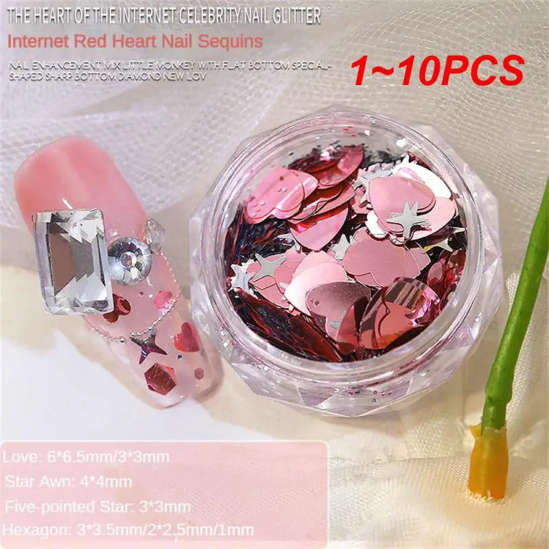 Unique Nail Decoration Charming Eye-catching Shiny Fashionable Lovely Sequins Heart-shaped Manicure Accessories
Unique Nail Decoration Charming Eye-catching Shiny Fashionable Lovely Sequins Heart-shaped Manicure Accessories