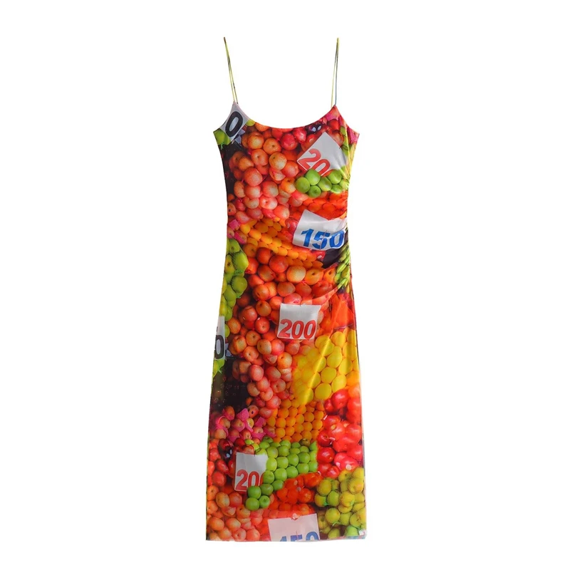 2023 Summer New Sexy Spice Girl Fruit Print Slim Suspender Dress Temperament Casual Backless Fashion Long Dress
2023 Summer New Sexy Spice Girl Fruit Print Slim Suspender Dress Temperament Casual Backless Fashion Long Dress