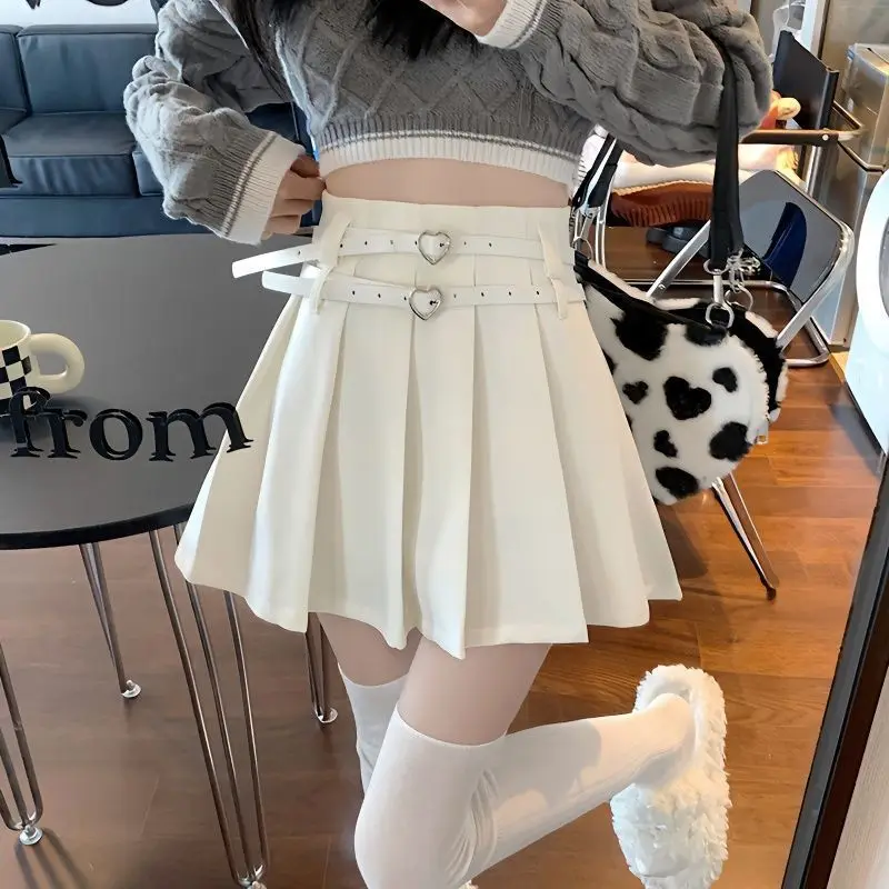 Harajuku Fashion Y2k Summer Women's Pleated Skirt High Waist Slim Short Faldas Double Belt Buckle Decorated Mini Skirts
Harajuku Fashion Y2k Summer Women's Pleated Skirt High Waist Slim Short Faldas Double Belt Buckle Decorated Mini Skirts