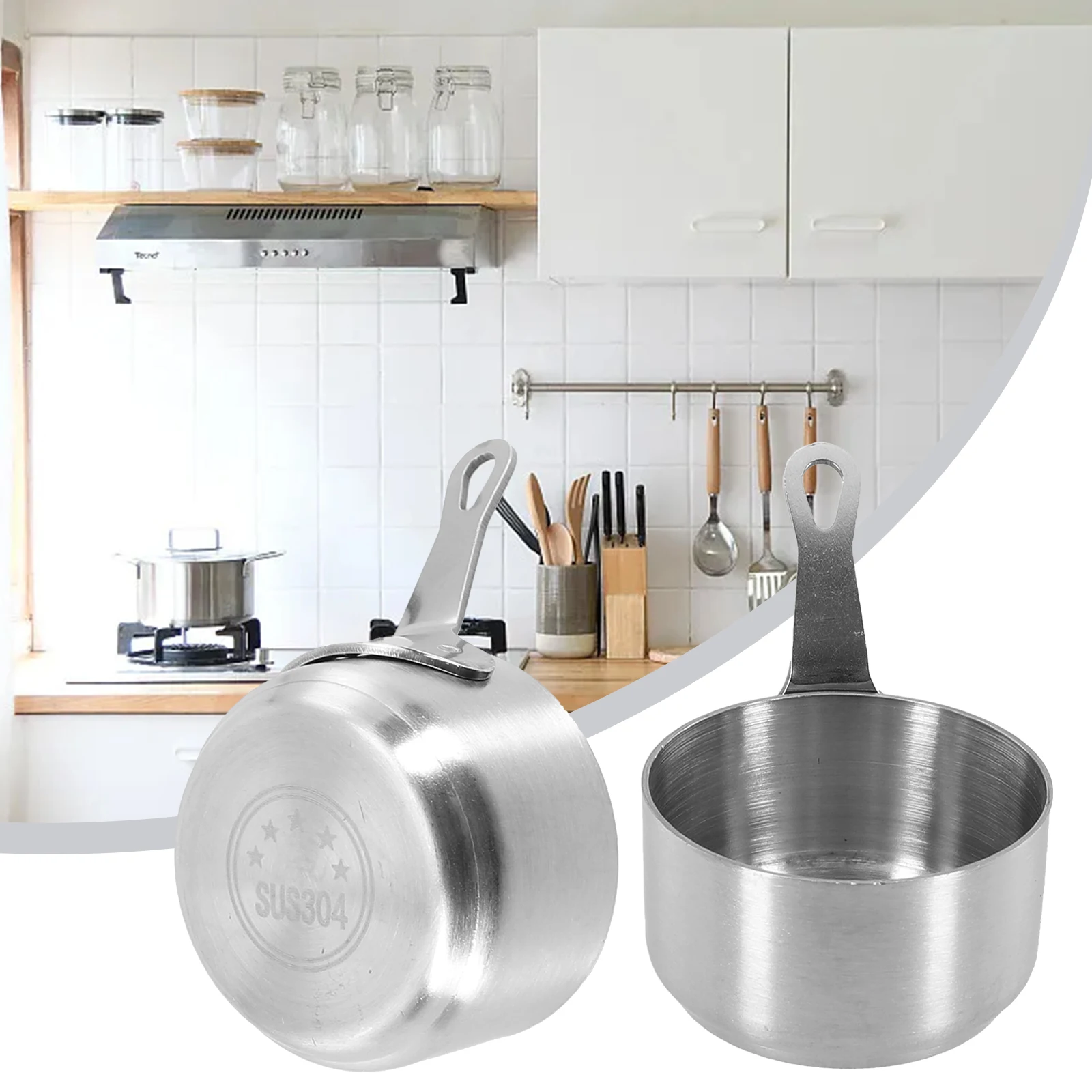 Stockpots Sauce Pan 1pcs 60-100ml Cup Kitchen Long Handle Milk Pot Mini Non Stick Small Stainless Steel Durable
Stockpots Sauce Pan 1pcs 60-100ml Cup Kitchen Long Handle Milk Pot Mini Non Stick Small Stainless Steel Durable