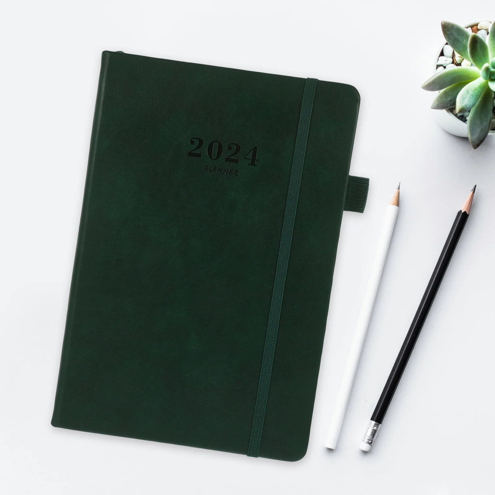 

2024 календарь Ежедневник для офиса, Ежедневник формата А5, записная книжка (Green-a5), записные книжки, переносной Органайзер с имитацией блокнота, 1 шт.