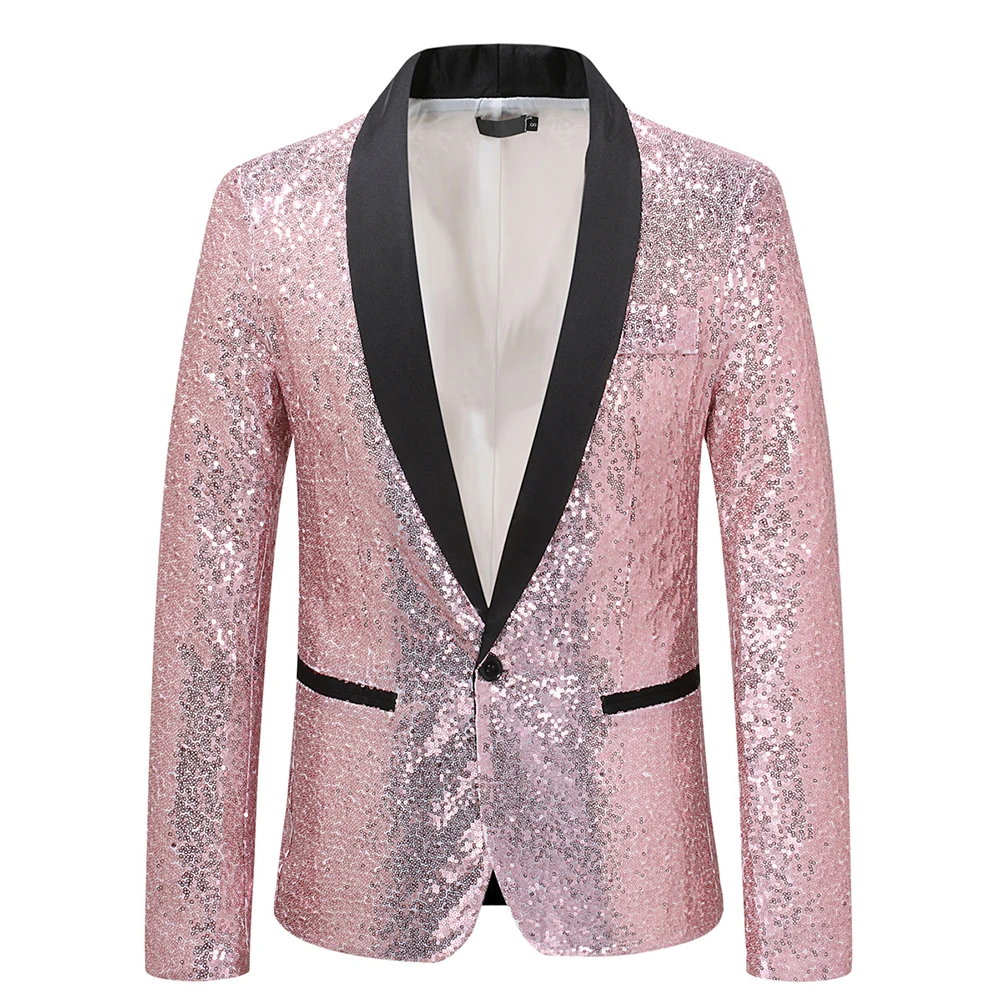 Men Shiny Long Sleeve Gold Sequin Glitter Embellished Blazer Jacket Nightclub Prom Suit Men's Homme Stage Clothes For Singers
Men Shiny Long Sleeve Gold Sequin Glitter Embellished Blazer Jacket Nightclub Prom Suit Men's Homme Stage Clothes For Singers