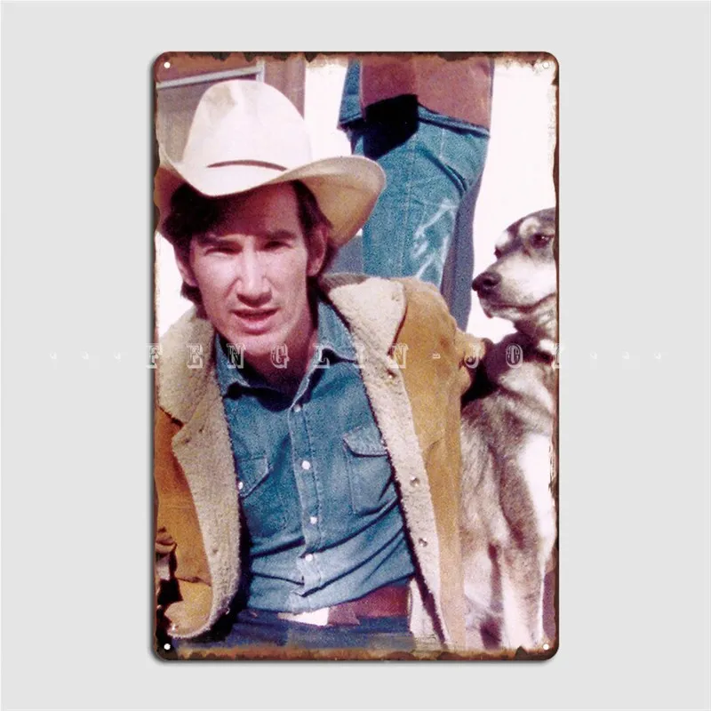 

Townes Van Zandt And Dog Poster Metal Plaque Wall Cave Cinema Decoration Mural Painting Tin Sign Poster