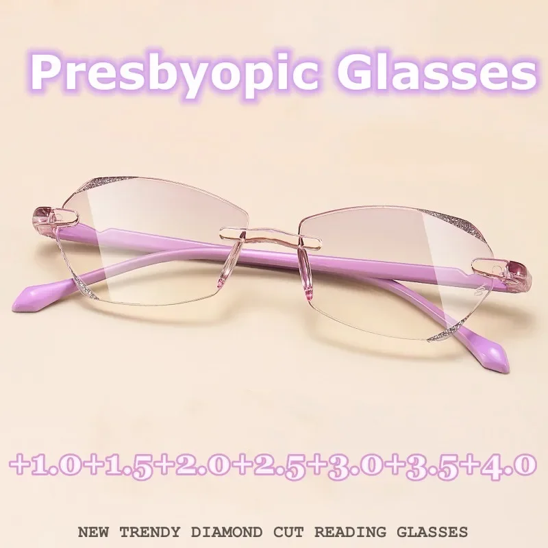 New Diamond Cut High Definition Reading Glasses Men Women Far-sighted Hyperopia Eyewear Classic Rimless Eyeglasses Presbyopia
New Diamond Cut High Definition Reading Glasses Men Women Far-sighted Hyperopia Eyewear Classic Rimless Eyeglasses Presbyopia