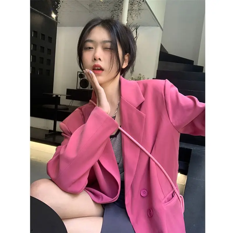 Women's Autumn/Winter Vintage Casual Short Blazers Suit Coat Commuter Solid Loose Single Breasted Blazers Coat Woman Clothing
Women's Autumn/Winter Vintage Casual Short Blazers Suit Coat Commuter Solid Loose Single Breasted Blazers Coat Woman Clothing