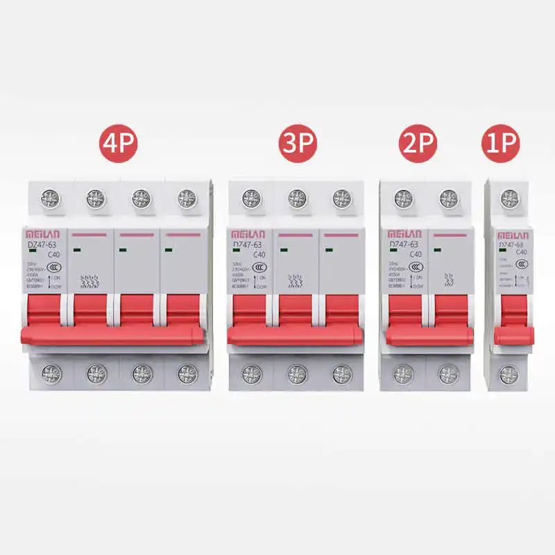 

HAOM Household Circuit Breaker 1P 2P 3P 4P DC MCB 6KA 220V Mini Breaker 3A 6A 10A 16A 20A 25A 32A 40A 50A 63A Home Disjuntor