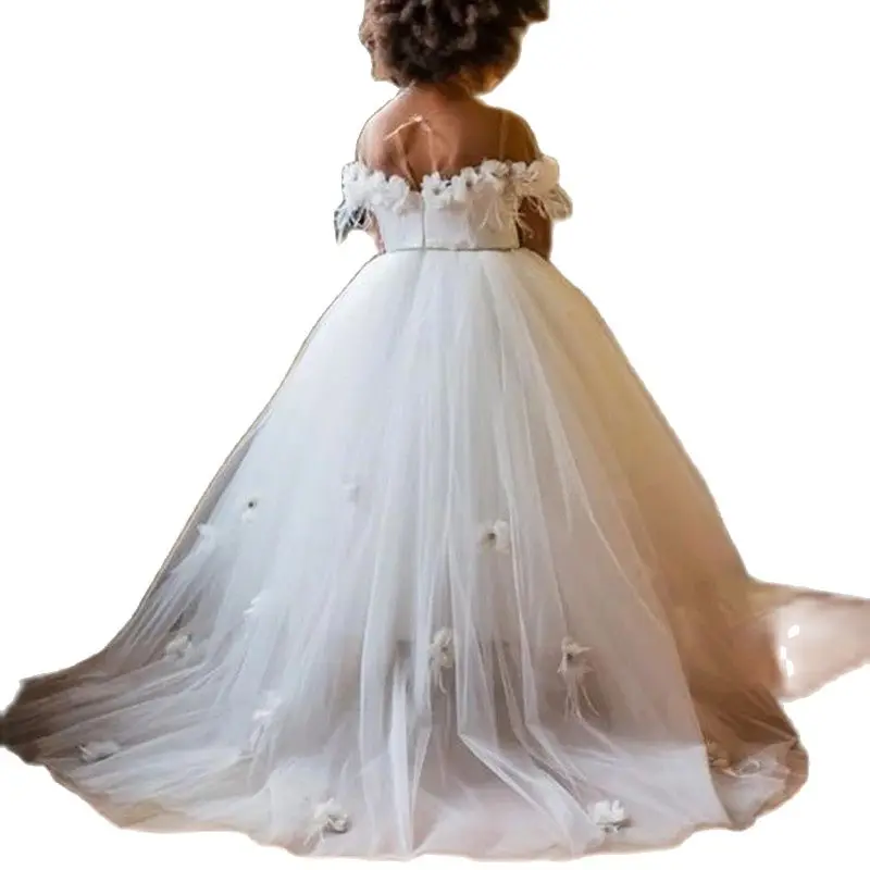 Real image White Flower Girl Dresses Tulle Princess Dresses for Girls Feather First Communion Dress Cute Girl Wedding Party Gown
Real image White Flower Girl Dresses Tulle Princess Dresses for Girls Feather First Communion Dress Cute Girl Wedding Party Gown
