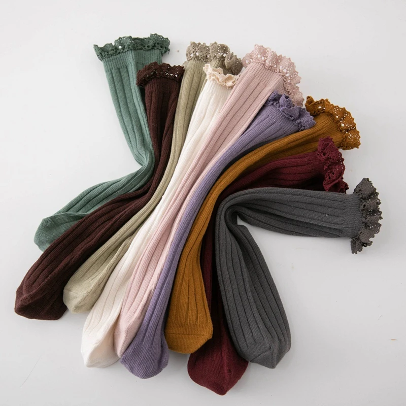 Girls Knee High Socks Fashion Toddler Lace Trim Knitted Long Tube Socks Stockings Accessories for Infants Kids 
Girls Knee High Socks Fashion Toddler Lace Trim Knitted Long Tube Socks Stockings Accessories for Infants Kids